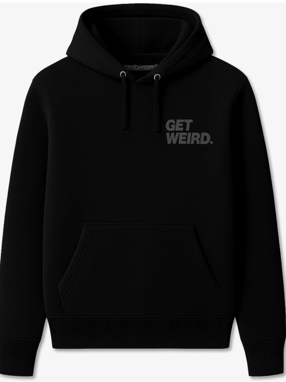 Men's Black 'GET WEIRD.' Pullover Hoodie